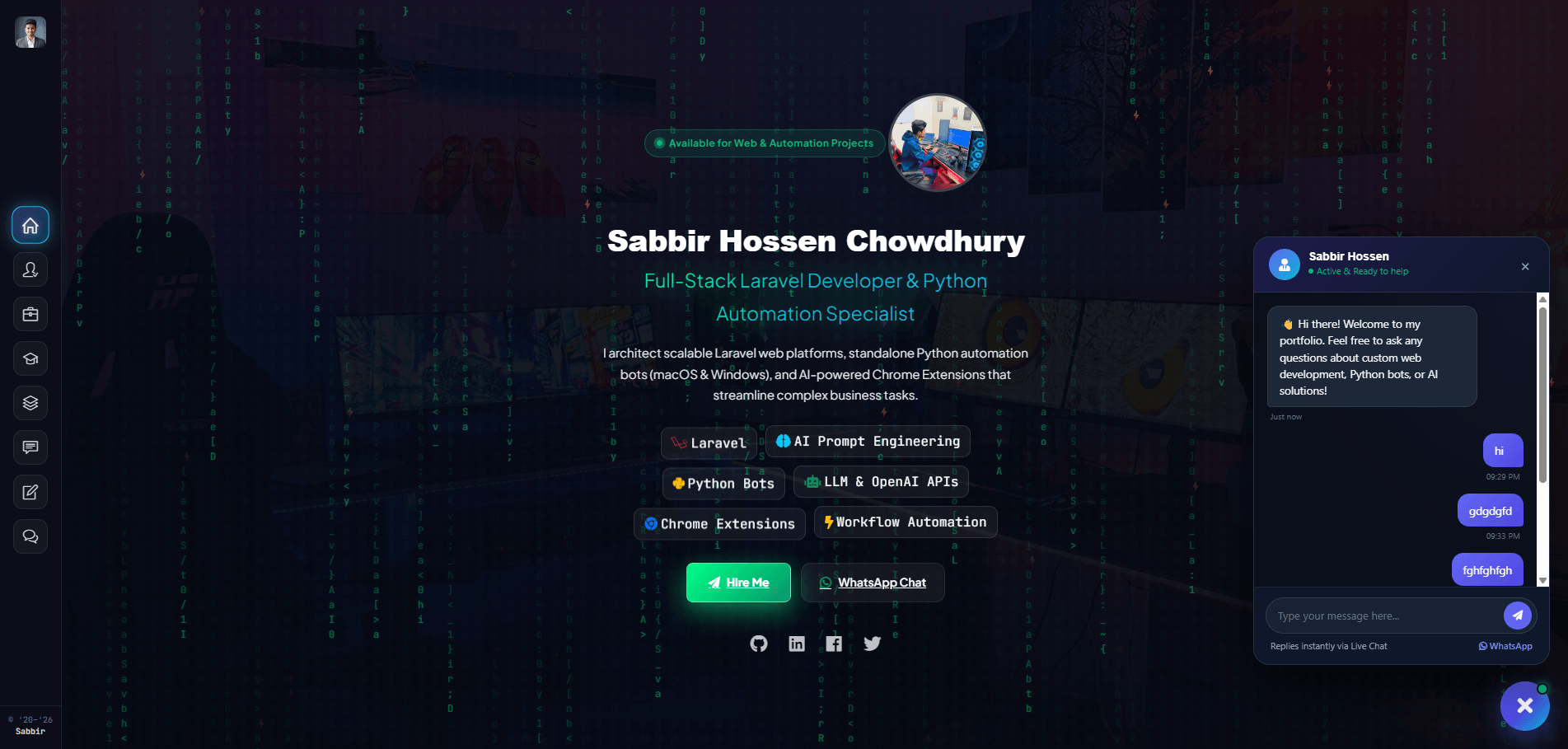 Portfolio with Powerful Backend